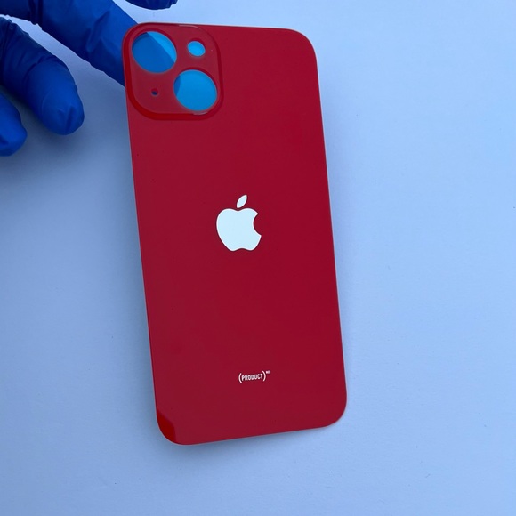 iPhone 14 Replacement BIG HOLE Red Back Glass - Picture 1 of 3